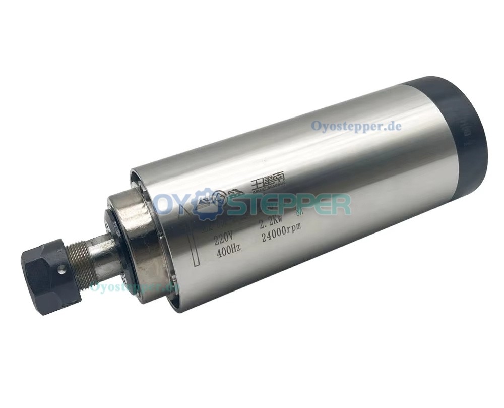 Luftgek&uuml;hlte CNC HF Spindel 2,2kW &Oslash;80mm ER20 400Hz 24000U/min 220V/380V f&uuml;r CNC Fr&auml;smaschinen